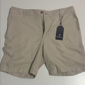 Ben Sherman Beige Flat Front Shorts